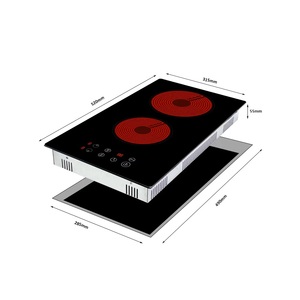 Table de cuisson électrique Doopen à 2 brûleurs, commande tactile, panneau en verre, réglage de la température, cuisinière de comptoir pour la maison - Product Image 5