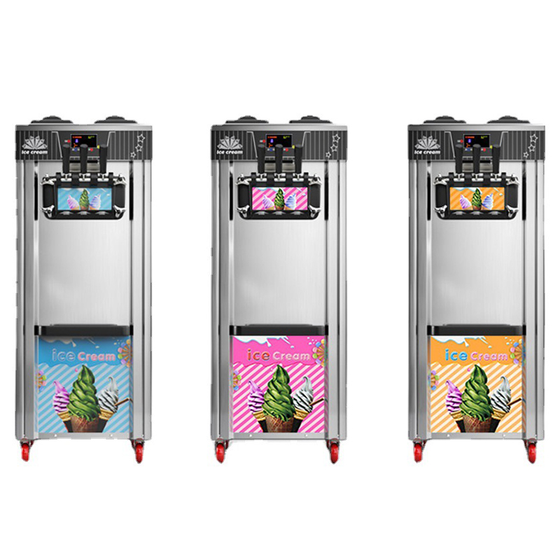 Pour les affaires dur doux servir Mini rouleau Machine industrielle refroidie à l'eau soja fruits congelés Machine à crème glacée électrique personnalisé