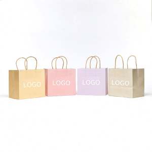 Eco-Friendly Recycled Black White Food Takeaway Packaging Craft <b>Paper</b> Bag Shop Gift Shopping Brown Kraft <b>Paper</b> Bag With Handle - Product Image 1