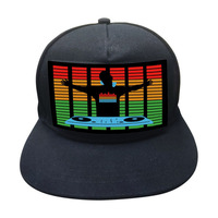 Pantalla LED Bluetooth Snapback Sombrero Programable Logotipo luminoso Gorra de béisbol para adultos Sombrero de fiesta brillante con mensaje