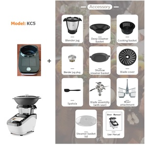 2025 mô hình mới 7 inch Màn hình TFT hiển thị chức năng Wifi nhà bếp Robot Nấu Ăn Máy nhiệt Nồi đa chức năng xử lý thực phẩm - Product Image 4