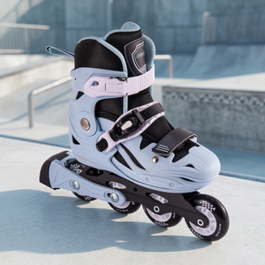 Kids Hard Shell Inline Skates with Aluminum <b>Frame</b> Adjustable ABEC-7 Bearings 100KG Max User Weight Durable - Product Image 3