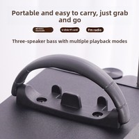 Haut-parleur Karaoké Portable en Bois Sans Fil 5.0 avec Télécommande, Horloge, Subwoofer, Son Stéréo et Audio Haute Qualité