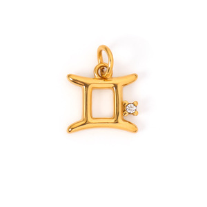 Dije de <span class=keywords><strong>Signo</strong></span> Zodiacal de Circonita Cúbica, Joyería DIY de Alta Calidad, Acero Inoxidable Dorado, <span class=keywords><strong>Signo</strong></span> Zodiacal Constelatorio - Product Image 5