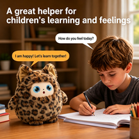 Jouet robot en peluche intelligent AI, commande vocale, dialogue multilingue, racontage d'histoires, yeux dynamiques, cadeau pour enfants, marque OEM, CE FCC ROHS