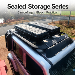 Boîte de toit tactique 75 95 110 litres pour SUV 4x4, camouflage noir, rangement pour cannes à pêche, boîte à outils, robuste, aventure en plein air - Product Image 4