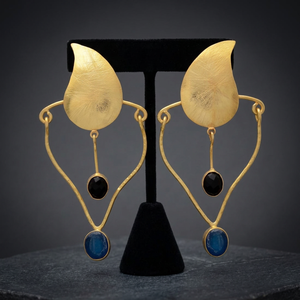 Boucles d'oreilles clous en laiton plaqué or 14 carats avec perle, classiques unisexes, options rhodium et or rose, vente en gros - Product Image 2