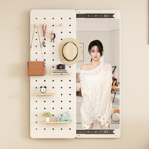 Modern Full-Length Wooden Closet Cabinet Space-Saving Sliding Entrance <strong>Mirror</strong> Handmade Art <strong>Deco</strong> Design for Weddings Birthdays - Product Image 6