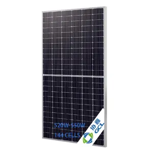 High Energy with lower price solar panel 520W-555 W/ GCL-M10/72GDF 530W 144 cell Half Cell monocrystalline Solar Panels