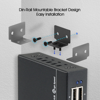Hub USB 2.0 de 4 Puertos con Alimentación de 9-24V Máx. 1.5A/Puerto, Hub Metálico Industrial para Integración de Equipos Sipolar A-142