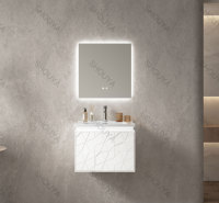 Venta Directa de Fábrica, Mueble de Baño de Pared de Nuevo Diseño con Lavabo de Cerámica y Espejo LED