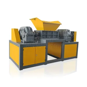 Afval Aluminium Sofa Matras Shredder Afval Draad Metalen Plastic Automatische Dubbele As Shredder