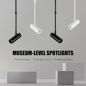12W dẫn ánh sáng mặt dây chuyền theo dõi chống chói tập trung Dimmable Zoom hiện đại nhôm COB Bảo tàng nghệ thuật triển lãm triển lãm chiếu sáng - Product Image 3