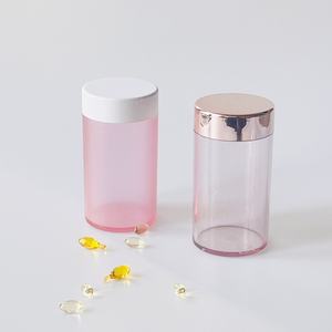 150cc高級ピンクつや消しグミボトル包装PETプラスチックサプリメントボトルビタミン収納瓶 - Product Image 5
