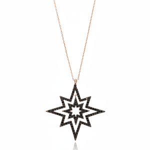 จี้ดาวเสา Minimal ดาวเหนือ Charm สร้อยคอตุรกีทําด้วยมือ 925 เงินสเตอร์ลิงเครื่องประดับผู้หญิง - Product Image 2