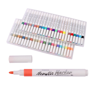 Stylos à peinture acrylique FOSKA, couleurs <span class=keywords><strong>pastel</strong></span> à base d'eau, pointe fine de 2 mm, marqueurs pour la peinture sur roche, la création de cartes, le bricolage et les fournitures artistiques - Product Image 1