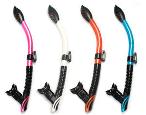 Set Snorkel selam olahraga PVC profesional, tabung pernapasan semi-kering, perlengkapan tabung pernapasan silikon bebas untuk <span class=keywords><strong>Respirator</strong></span> Selam - Product Image 6