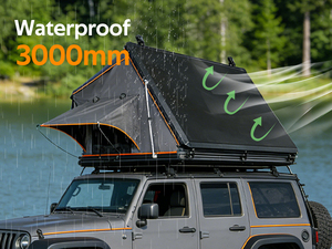 เต็นท์หลังคารถยนต์และรถบรรทุกทำจากอลูมิเนียมอัลลอยด์ สำหรับการตั้งแคมป์ - น้ำหนักเบา โครงแข็ง ทนทานทุกฤดู กันน้ำ เปิดอัตโนมัติ - Product Image 4