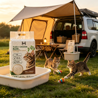 Litière pour chat en tofu et manioc mélangés, 60% tofu, 40% manioc, agglomération rapide, faible poussière, contrôle des odeurs, à base de plantes, biodégradable, OEM en vrac