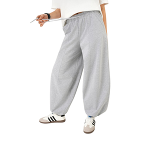 Pantalones de punto de mezcla de algodón para mujer, pantalones informales suaves y elásticos, ajuste cómodo, talla S-XXL - Product Image 1