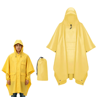Imperméable écologique pour adulte en PU, réutilisable, avec capuche, pour le camping, la randonnée et les activités de plein air