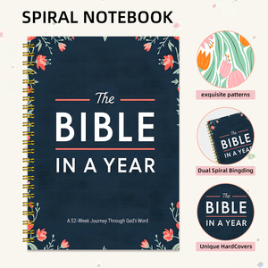 Journal biblique personnalisé pour un an, couverture imprimée florale, reliure spirale, dévotion quotidienne, cadeau pour les passionnés de religion, faible MOQ - Product Image 2