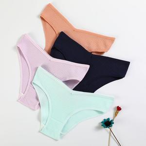 A buon mercato all'ingrosso nuove mutandine Hipster da donna Bikini di cotone Sport elastico cliente a vita bassa mutandine M-2XL biancheria intima da donna - Product Image 5