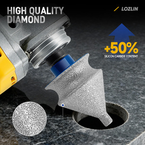 Herramienta <span class=keywords><strong>de</strong></span> Biselado con <span class=keywords><strong>Diamante</strong></span> Soldado M14 y 5/8-11, <span class=keywords><strong>Broca</strong></span> Cónica Multifunción para Pulir Bordes <span class=keywords><strong>de</strong></span> Azulejos, Mármol y Cuarzo - Product Image 5