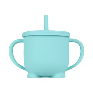 Vaso de Silicona con Pajita, Color Sólido, a Prueba de Fugas y Caídas, con Logotipo Personalizado para Niños - Product Image 5