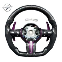 Volant sport à 3 branches en cuir perforé et fibre de carbone forgée, style mode, pour BMW E60 Série 5 520i 523i X3/X5/X6