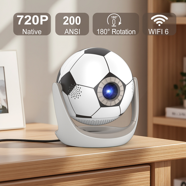 CRE O1 LED LCD Mini Projector Android 9 WiFi Built-in Speakers Portable Outdoor Camping Projector