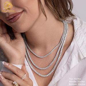 قلادة الماس مخبري IGI GRC، درجة نقاء D VVS1 VS1، أحجام 2مم 3مم 4مم 5مم، CVD HPHT، ذهب أبيض 18 قيراط 14 قيراط، قيراط، الماس المخبري المصنوع - Product Image 6