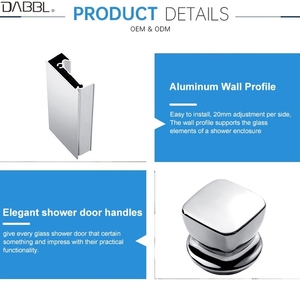 <span class=keywords><strong>Mampara</strong></span> de <span class=keywords><strong>Ducha</strong></span> Curva de Cuadrante con Marco a Medida, Puerta Corredera de Vidrio Templado para Esquina - Product Image 2