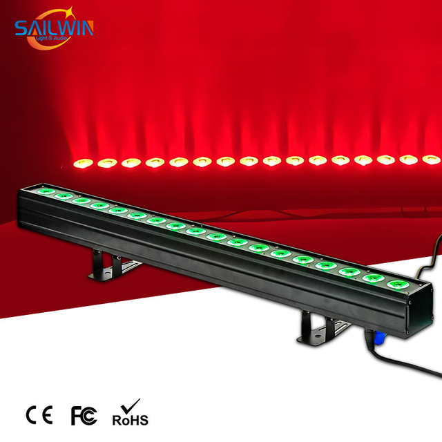 Sailwin 18X18W Pixel LED Wall Washer Light 18LED RGBWA UV 6in1 LED Bar Light for Wash Building Facade Stage Backdrop