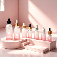 Flacon compte-gouttes en verre ambré dépoli pour huiles essentielles, contenances 5ml, 10ml, 15ml, 20ml, 30ml, 50ml, 100ml – Vente directe usine