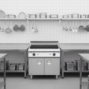 Parrilla de Gas Comercial de Acero Inoxidable Profesional para Restaurante, <span class=keywords><strong>con</strong></span> <span class=keywords><strong>Piedra</strong></span> Volcánica y Gabinete, la Más Vendida - Product Image 5