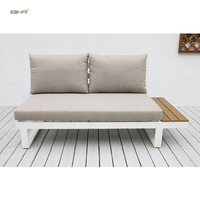 Ensemble de canapés d'extérieur en aluminium en forme de L, style nordique minimaliste moderne BHR, pour cour et villa, couleur personnalisable
