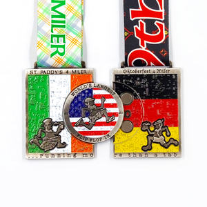 Vente en gros sur mesure 2d/3d 5k marathon course à pied puzzle médaille <span class=keywords><strong>de</strong></span> récompense miraculeuse avec boîte trophées et médaille en métal <span class=keywords><strong>de</strong></span> sport personnalisés - Product Image 5