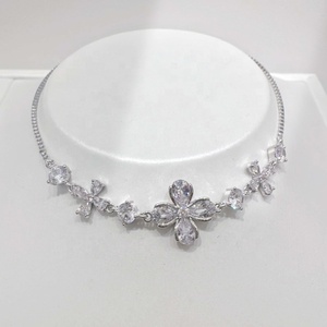 Pulsera de lujo con diseño de flor y lazo, chapada en oro, con circonitas, para niñas, de plata 925, precio de fábrica. - Product Image 4