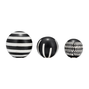 Sfere in Ceramica, Scultura Geometrica con Motivo a Strisce Bianche e Nere, Decorazione per Casa, Ornamento per Mensole, Bagno, Ufficio, Soggiorno - Product Image 2