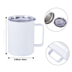 Vasos Personalizados de Acero Inoxidable de 12 oz con Asa y Tapa, Aislamiento al Vacío, Libres de BPA, Stock en Almacén de EE. UU. - Product Image 3