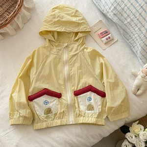 Sun Protection Jacket For Baby Girls Upf 50 Lightweight Hooded Cartoon Print Summer Outwear - Product Image 3