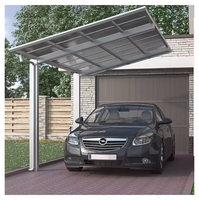 Abri de voiture extérieur imperméable pour deux voitures, design moderne, garages, cadre en aluminium