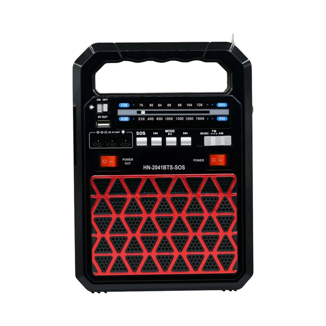 Portable Solar Powered Speaker for 5.0 USB for RGB LED Flashlight SOS Alarm AM/FM/SW 3 Band Radio Rechargeable Battery