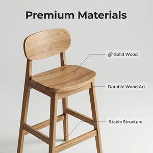 Silla de Comedor con Respaldo Alto y Cómodo, de Madera Maciza Antideslizante, en Oferta, para <span class=keywords><strong>Restaurante</strong></span> - Product Image 1