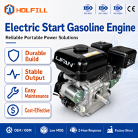 Moteur à essence OHV 7,5 CV 212 cm³ de qualité commerciale 170F 4 temps refroidi par air Euro 6 à démarrage électrique pour utilisation avec générateur