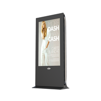 Écran publicitaire LCD sur pied de 75 pouces, affichage numérique Full HD pour centre commercial, hall d'hôtel, affichage publicitaire intérieur