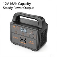 Station d'alimentation portable solaire 300W à onde sinusoïdale pure, batterie au lithium fer phosphate, onduleur MPPT, démarreur de secours, batterie externe, port RV, usage domestique