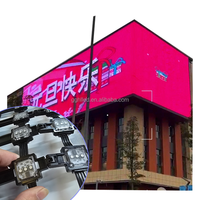 Pantalla LED de Píxeles DMX 512 IP65, Malla de Luces para Publicidad Exterior, Iluminación de Paisajes y Escenarios, Luces Puntuales para Instalación Permanente en Edificios