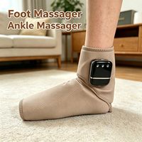 Bottes de massage des pieds sans fil portables, thérapie par pression d'air et compresse chaude pour stimuler la circulation sanguine des pieds, masseur pour pieds et chevilles